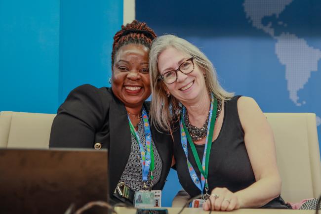 Inonge Kwenda Mweene and Jacqueline Grekin, CBD Secretariat