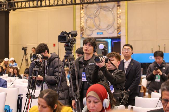 Media during the Opening ceremony 