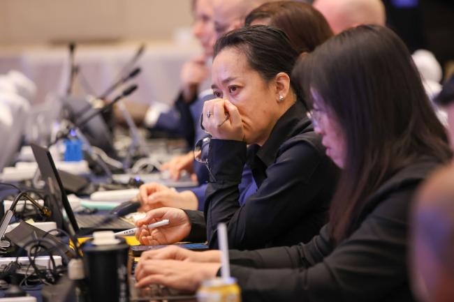 Delegates follow the process 