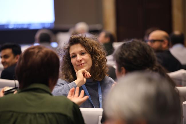 Delegates discussing 