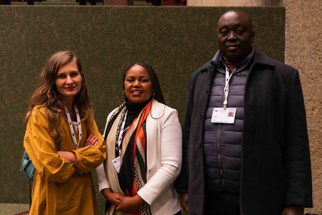 Representative from Fauna and Flora Internaitonal, with delegates from Kenya - CITES_SC78_8feb2025-photo