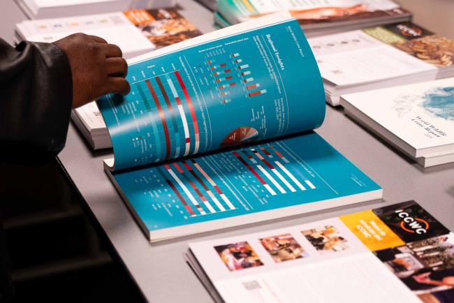 participant looking in the Wildlife Crime Report - CITES_SC78_3feb2025-photo