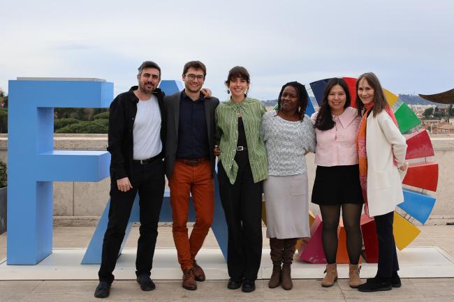 The IISD/ENB team: From L-R: Mike Muzurakis; Daniel Bertram; Emma Vovk; Wangu Mwangi; Chirstina Fernandez; and Nancy Williams