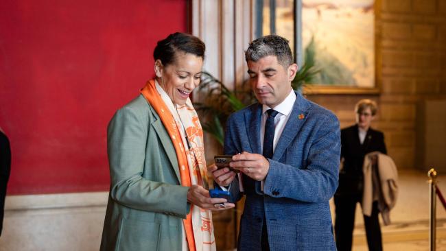 IISD ENB - Monaco 16 - Mina Epps, International Union for Conservation of Nature and Olivier Wenden, Monaco Blue Initiative