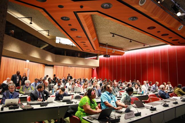View of the room during a Contact Group on the Basel Convention technical guidelines
