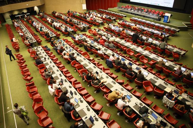 View of the room during a Contact Group on the Stockholm Convention listing of chemicals