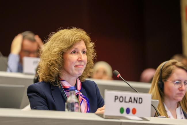 Agnieszka Dudra, Poland, speaking on behalf of the EU