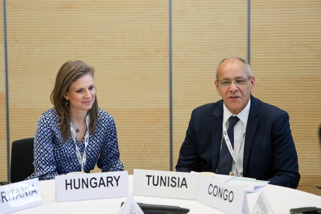 Anikó Raisz, State Secretary for Environmental Affairs and the Circular Economy, Ministry of Energy, Hungary, and Habib Abid, Minister of Environment, Tunisia