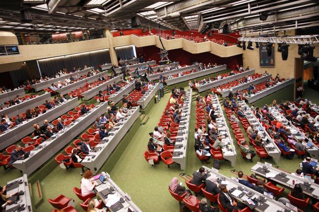 View of the rooom during the high-level session
