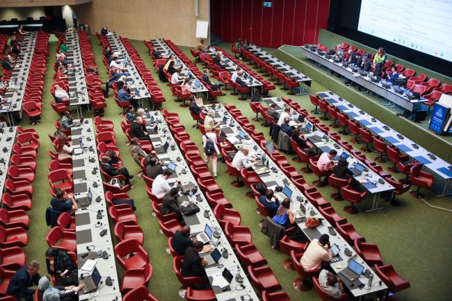 View of the room during a Contact Group on the Basel Convention technical guidelines
