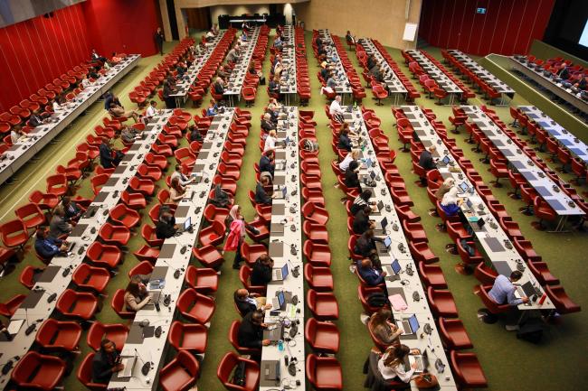 View of the room during a Contact Group on Basel Convention technical 