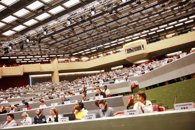 View of the room during the morning plenary