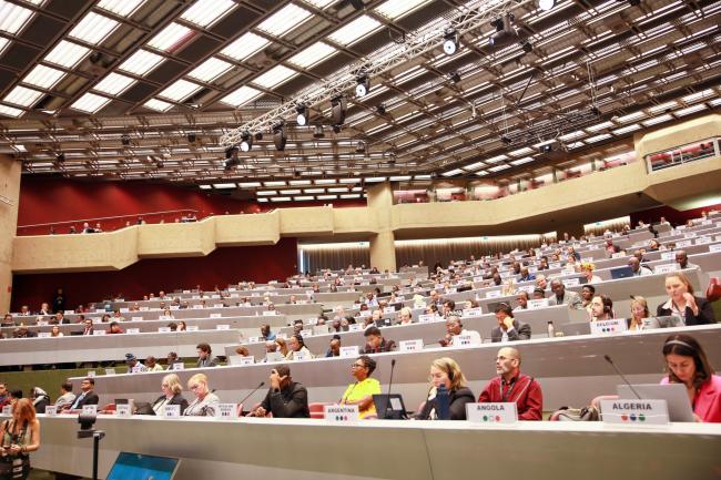 View of the room during the morning plenary