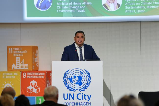 Maina Vakafua Talia, Minister of Home Affairs, Climate Change and Environment, Tuvalu