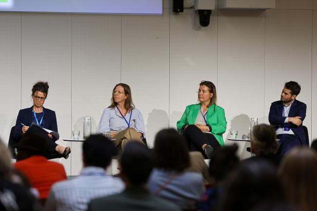 From L-R: Sille Stidsen, Department Director, Human Rights and Sustainable Development, Danish Institute for Human Rights; Ina Lykke Jensen, Senior Advisor, Disabled People’s Organization of Denmark; Lene Bjørn Serpa, Head of Corporate Sustainability, A.P. Moller-Maersk; and Sebastian Groh, Co-Founder and Chief Executive Officer, SOLshare International Pte, Bangladesh
