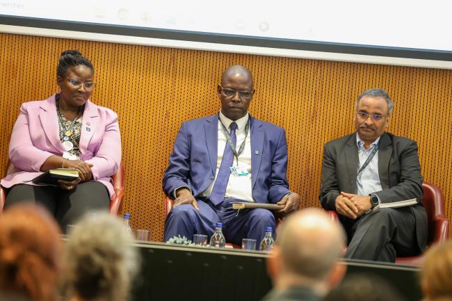 From L-R: Caroline Aguti, Uganda; Aoudou Joswa, Cameroon; and Harinath Sesha Appalarajugari, World Bank