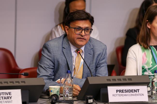 Rotterdam Convention COP12 President Hammad Shamimi
