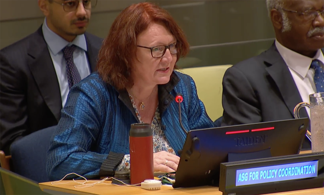 Bjørg Sandkjær, Assistant Secretary-General for Policy Coordination, DESA - UNFF20 - 5May2025