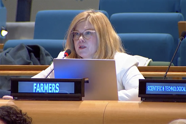 Mia Crawford, Farmers and Small Forest Landowners Major Group - UNFF20 - 7May2025