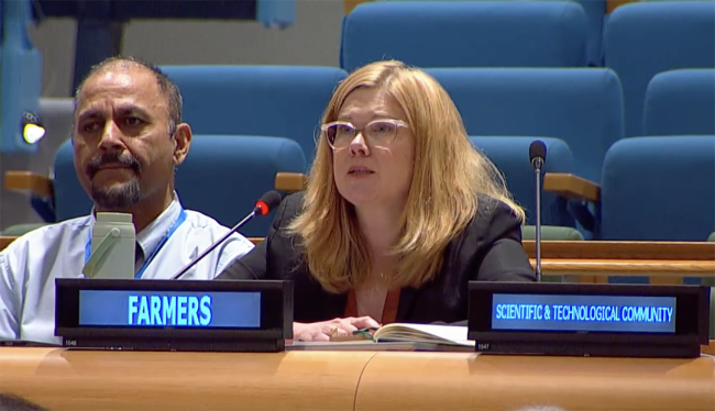 Mia Crawford, Farmers and Small Forest Landowners Major Group focal point - UNFF20 - 5May2025