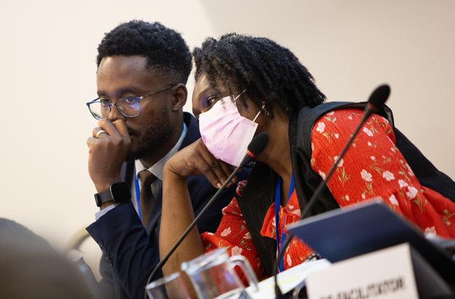Contact Group 1 Co-Facilitator Toks Akinseye (UK) and Secretariat - OEWG32 - 18Jun2025