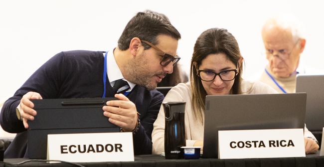 Daniel Vargas Anda, Ecuador, María del Mar Solano Trejos, Costa Rica - OEWG32 - 18Jun2025