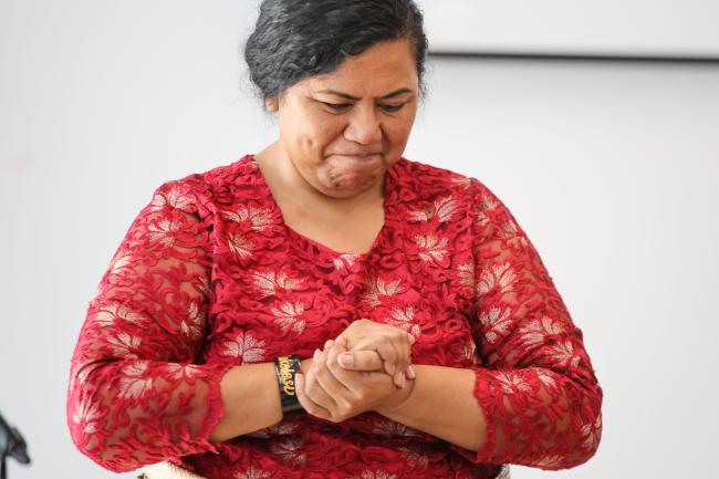 Makelei Ngata. Pacific Women’s Representative DRR champion and performer 