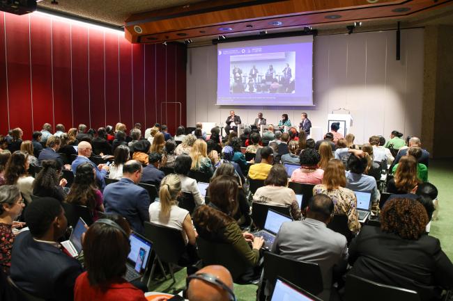 View of the room during the Thematic Session on Catalysing Governance Solutions for Disaster and Climate-related Displacement 