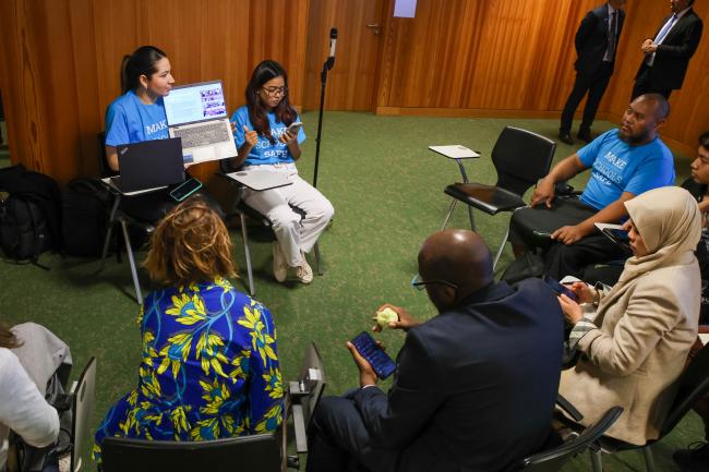 Participants work in groups