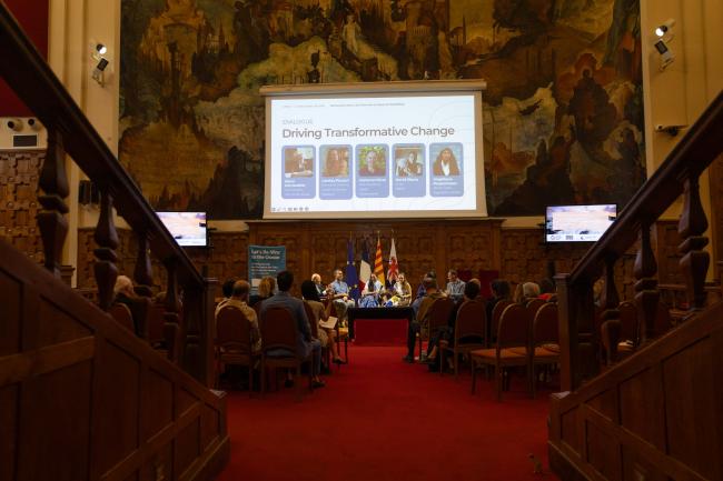A panel discussion on 'driving transformative change'