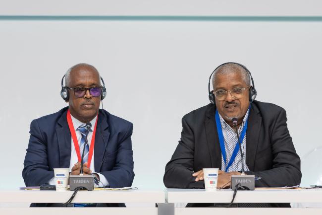 Mohamed Houmed, President of Obock Regional Council, Djibouti, and Marcellin Nadeau, former mayor of the City of Le Prêcheur, Martinique