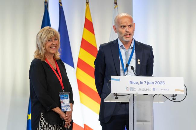 Marit Warncke, Mayor of Bergen, Norway, and Marcus Albert Seidl, Captain, One Ocean Expedition