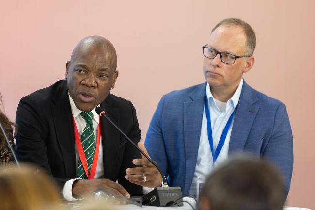 Thabani Nyawose, Councillor, City of Durban, South Africa, and Jason Giffen, Chief Sustainability and Innovation Officer, Port of San Diego, US
