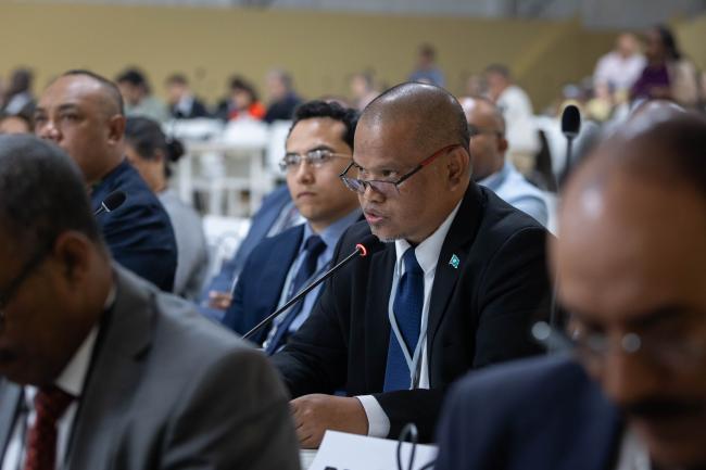 Steven Victor, Minister of Agriculture, Fisheries and Environment, Palau, on behalf of the Pacific Islands States