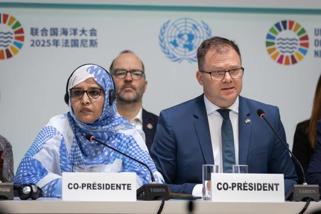 Panel Co-Chairs: Messouda Mint Baham Ould Mohamed Laghdhaf, Minister of Environment and Sustainable Development, Mauritania, and Carsten Schneider, Federal Minister for the Environment, Nature Conservation, Climate Protection and Nuclear Safety, Germany