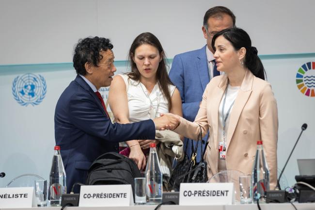 Qu Dongyu, Director-General, FAO, greets Marija Vučković, Minister for Environmental Protection and Green Transition, Croatia