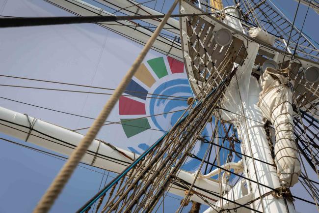 The One Ocean Expedition helps to contribute to the Sustainable Development Goals (SDGs): SDG 14 - life below water, SDG 13 - climate action, SDG 4 - quality education, and SDG 17 - partnerships for the goals.