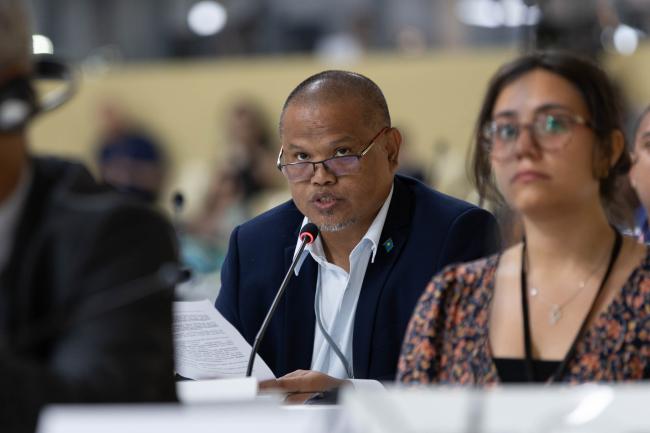 Steven Victor, Minister of Agriculture, Fisheries and Environment, Palau, on behalf of the Alliance of Small Island States (AOSIS)