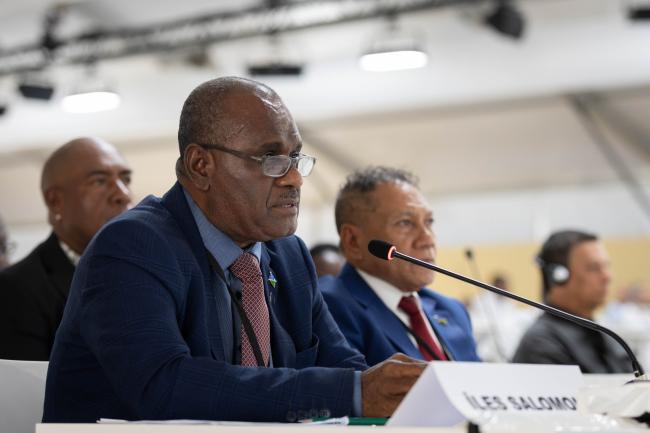 Jeremiah Manele, Prime Minister of Solomon Islands, on behalf of the Pacific Islands Forum