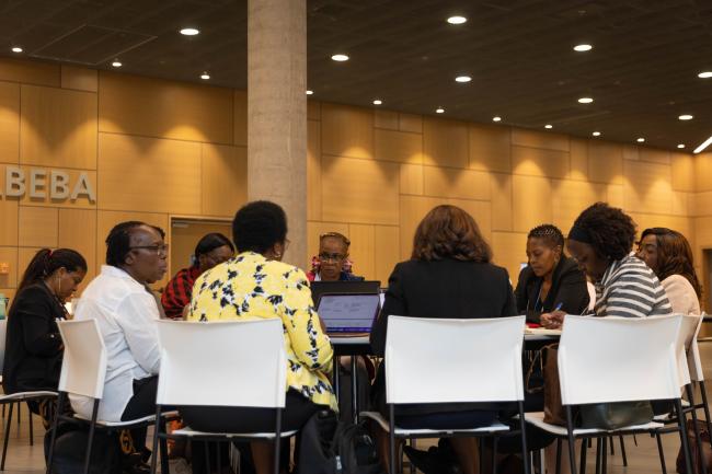 Delegates speak informally