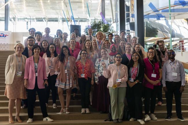 Delegates in pink