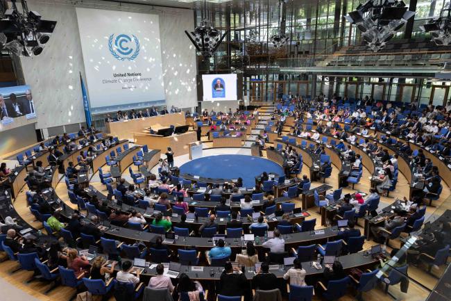 Delegates gather to hear about the roadmap to achieving $1.3 trillion in climate finance