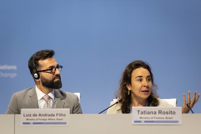 Luiz de Andrade Filho, Ministry of Foreign Affairs, Brazil, and Tatiana Rosito, Ministry of Finance, Brazil