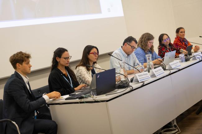 Panel speakers during the workshop on finance flow alignment within the Paris Agreement