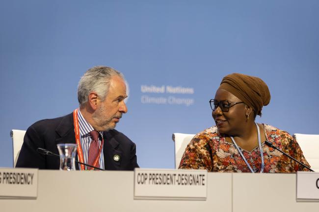 André Aranha Corrêa do Lago, COP 30 President-designate, and Mwanahamisi Singano, Women and Gender