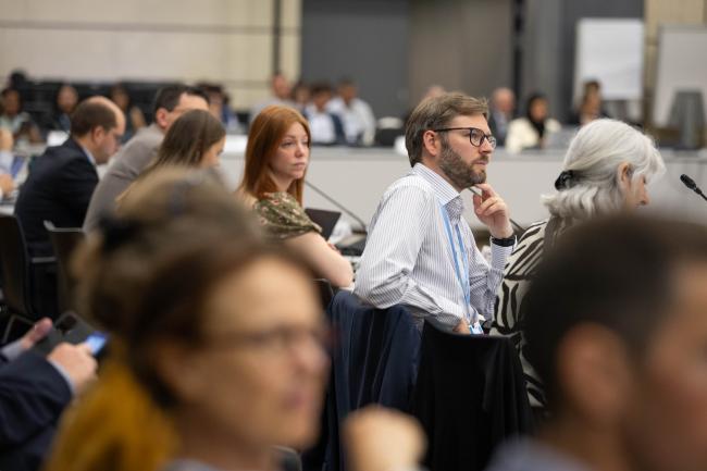 Delegates gather for the first dialogue on the Facilitative, Multilateral Consideration of Progress (FMCP)