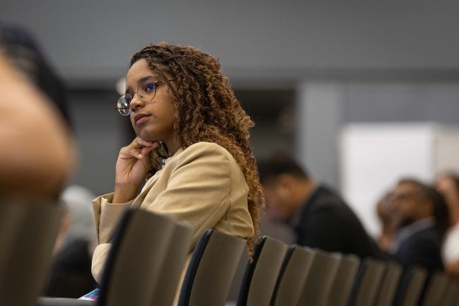 Delegates listen