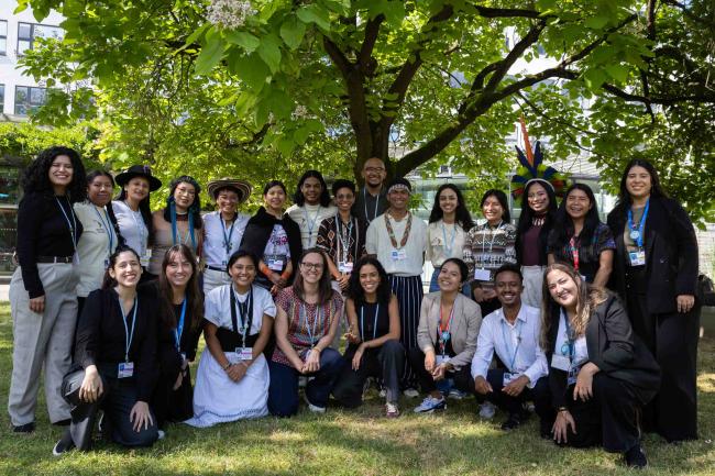 Family photo of members of the Latin American Youth Climate Scholarship programme