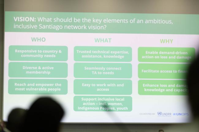 A slide highlights what the vision of the Santiago Network should be