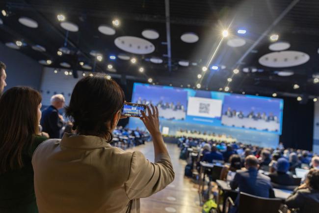 After a nearly two-day wait, delegates gather in plenary to adopt the agenda